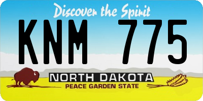 ND license plate KNM775