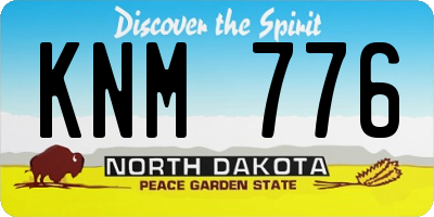 ND license plate KNM776