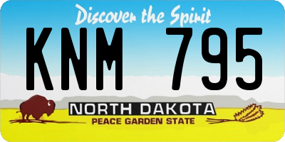 ND license plate KNM795