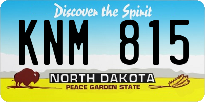 ND license plate KNM815