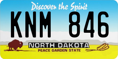 ND license plate KNM846