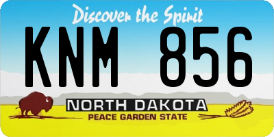 ND license plate KNM856