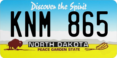 ND license plate KNM865