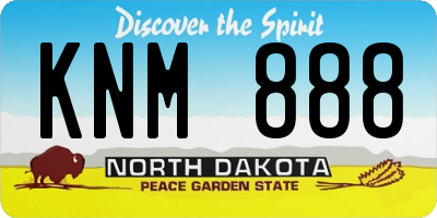 ND license plate KNM888