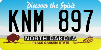 ND license plate KNM897