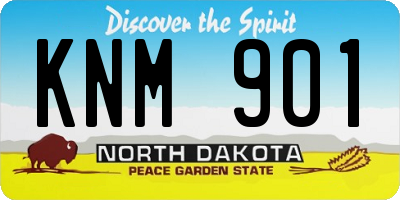 ND license plate KNM901