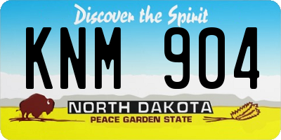 ND license plate KNM904