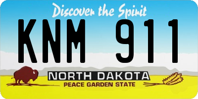 ND license plate KNM911