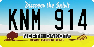 ND license plate KNM914