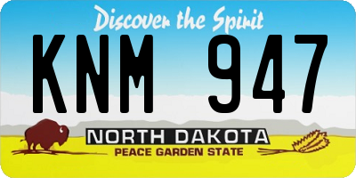 ND license plate KNM947