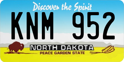 ND license plate KNM952