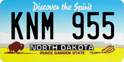 ND license plate KNM955
