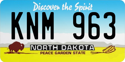 ND license plate KNM963