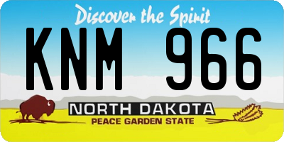 ND license plate KNM966