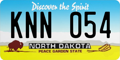 ND license plate KNN054