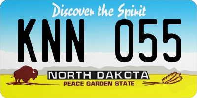 ND license plate KNN055