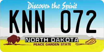 ND license plate KNN072