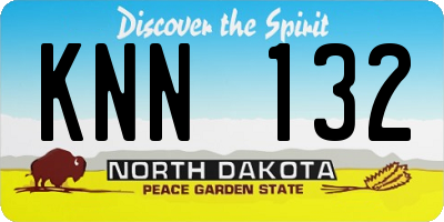 ND license plate KNN132