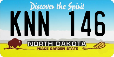 ND license plate KNN146