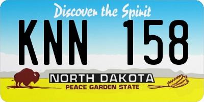 ND license plate KNN158