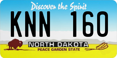 ND license plate KNN160