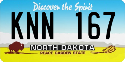 ND license plate KNN167