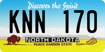 ND license plate KNN170