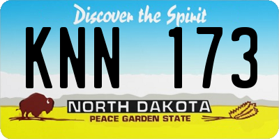 ND license plate KNN173
