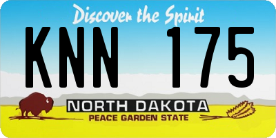ND license plate KNN175