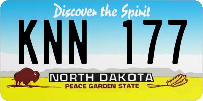 ND license plate KNN177