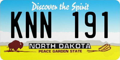 ND license plate KNN191