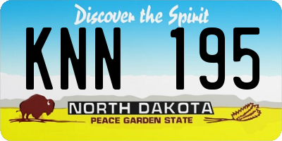 ND license plate KNN195