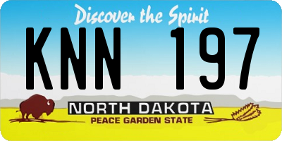 ND license plate KNN197