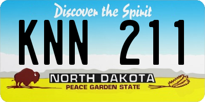 ND license plate KNN211