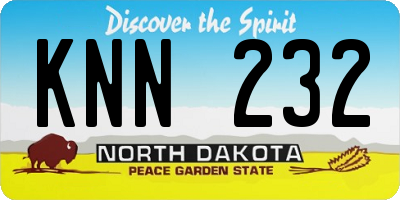 ND license plate KNN232