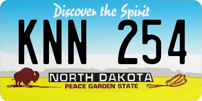 ND license plate KNN254