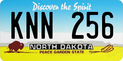 ND license plate KNN256