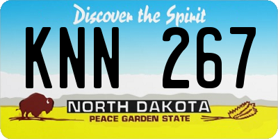 ND license plate KNN267