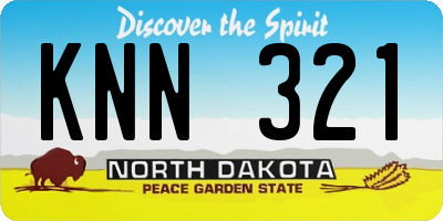 ND license plate KNN321