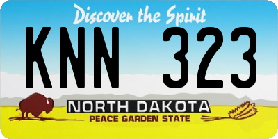 ND license plate KNN323