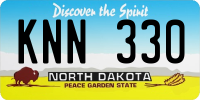 ND license plate KNN330