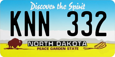 ND license plate KNN332