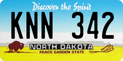 ND license plate KNN342