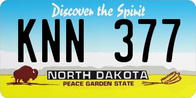 ND license plate KNN377