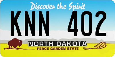 ND license plate KNN402