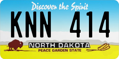 ND license plate KNN414