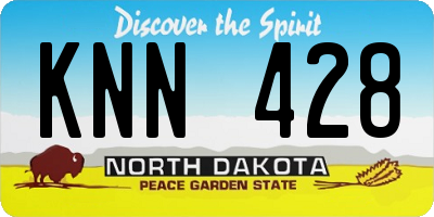 ND license plate KNN428