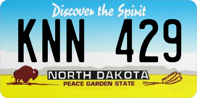 ND license plate KNN429
