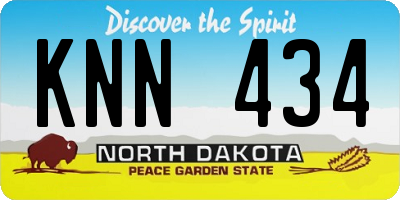 ND license plate KNN434
