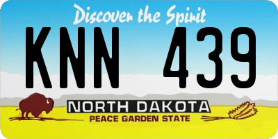 ND license plate KNN439